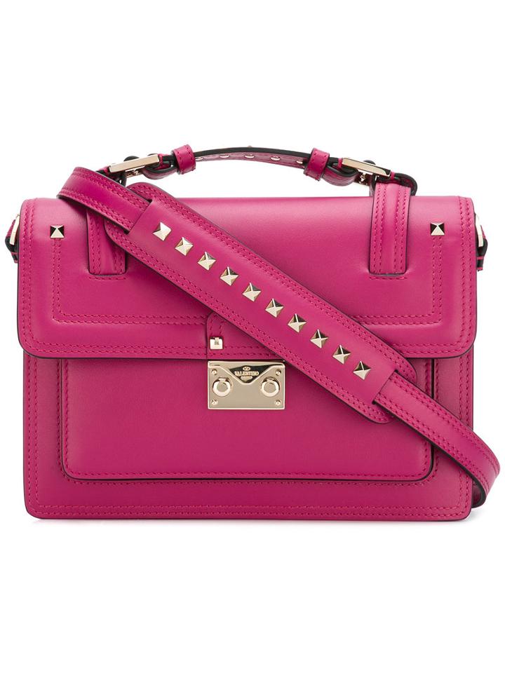 Valentino Rockstud Rolling Rectangle, Women's, Pink/purple, Leather