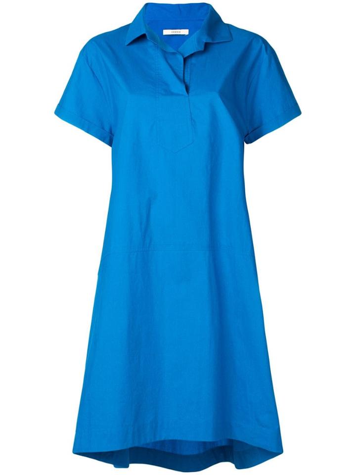 Odeeh Loose Polo Shirt Dress - Blue