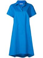 Odeeh Loose Polo Shirt Dress - Blue
