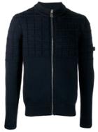 Prada Chunky Knit Zipped Jacket - Blue