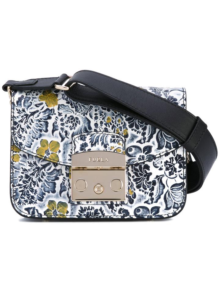 Furla - Floral Thick Strap Shoulder Bag - Women - Leather - One Size, White, Leather