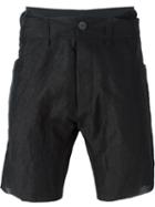 Cedric Jacquemyn Low Pockets Shorts, Men's, Size: 48, Black, Linen/flax/cotton