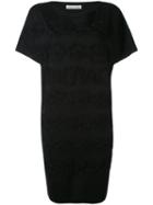 Embroidered Short Dress - Women - Cotton - 2, Black, Cotton, Tsumori Chisato
