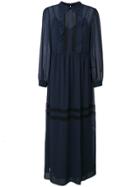 P.a.r.o.s.h. Ruffled Front Maxi Dress - Blue