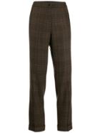 Etro Tartan Print Trousers - Brown