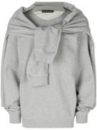 Y / Project Front Tie Sweatshirt - Grey