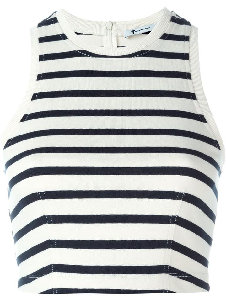 T By Alexander Wang Striped Crop Top
