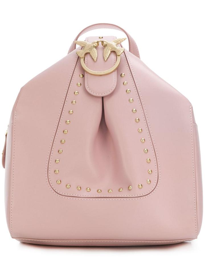 Pinko Studded Small Backpack - Pink & Purple
