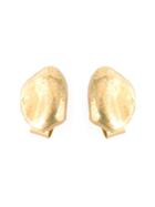 Natasha Collis 18kt Yellow Gold Large Nugget Stud Earrings, Women's, Metallic