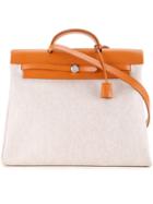 Hermès Vintage Her Mm Two-in-one Toile Bag, Women's, Nude/neutrals