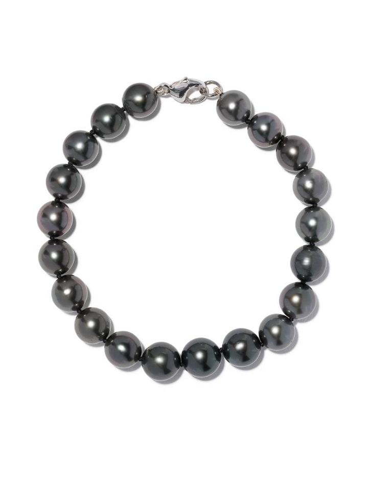 Yoko London 18kt White Gold Classic Tahitian Pearl Bracelet - 7