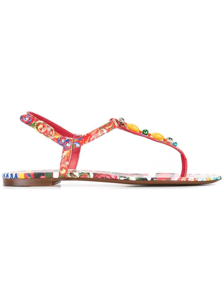 Dolce & Gabbana Mambo Print Sandals - Multicolour