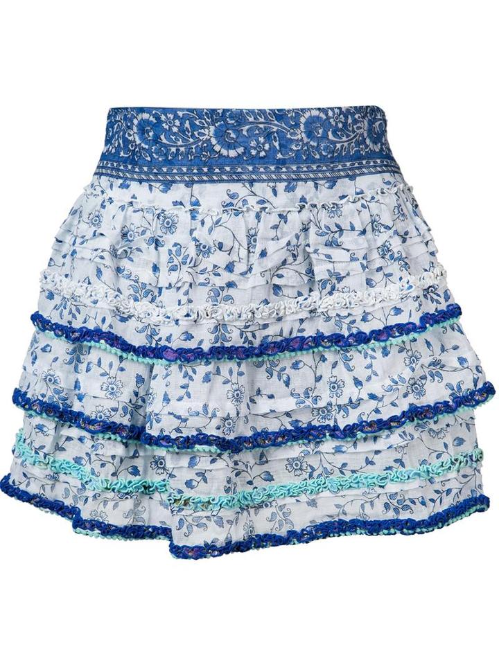 Poupette St Barth 'bibi' Mini Skirt, Women's, Size: Medium, White, Cotton