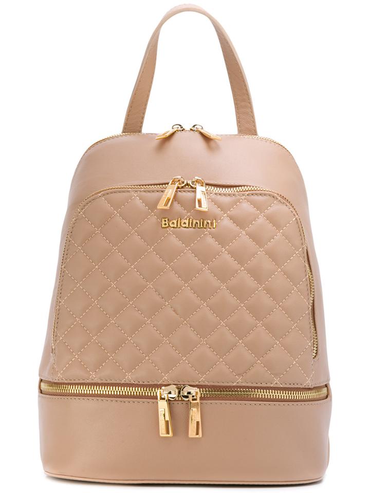 Baldinini Quilted Backpack - Nude & Neutrals