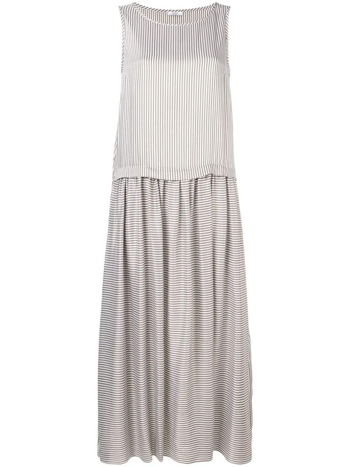 Peserico Striped Midi Dress - Neutrals