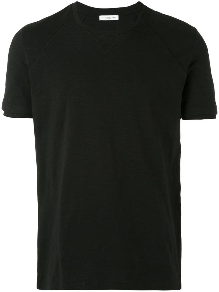 Paolo Pecora - Stitching Detail T-shirt - Men - Cotton - Xxl, Black, Cotton