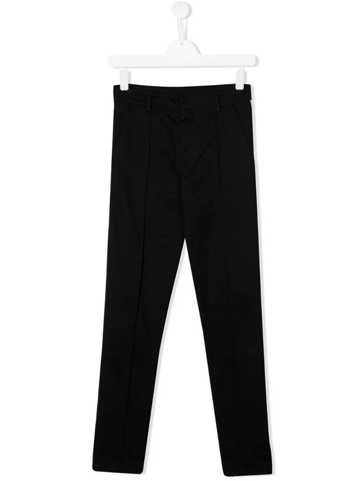 Gcds Kids Teen Logo Stripe Trousers - Black