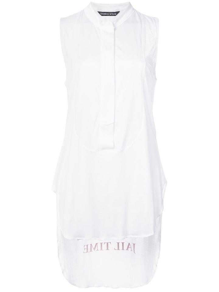 Thomas Wylde Larkspur Sheer Vest - White