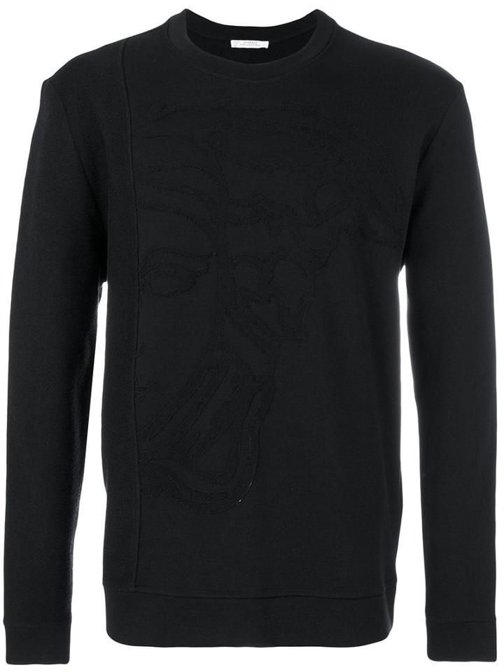Versace Collection - Medusa Embossed Sweatshirt - Men - Cotton - S, Black, Cotton