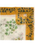 Oscar De La Renta Botanical Branches Print Scarf - Yellow