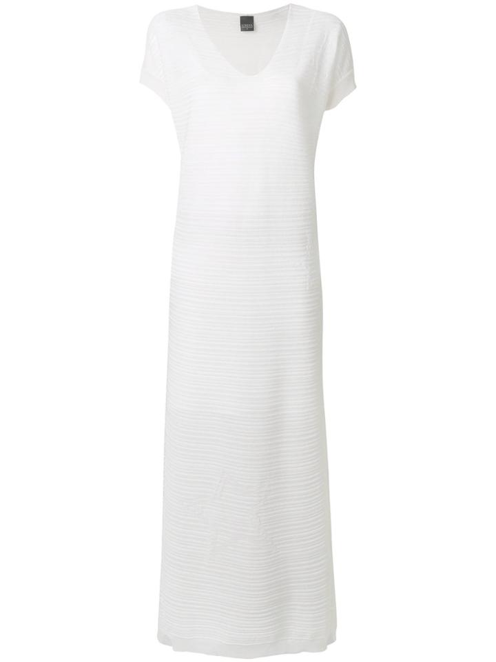 Lorena Antoniazzi Ribbed Maxi Dress - White
