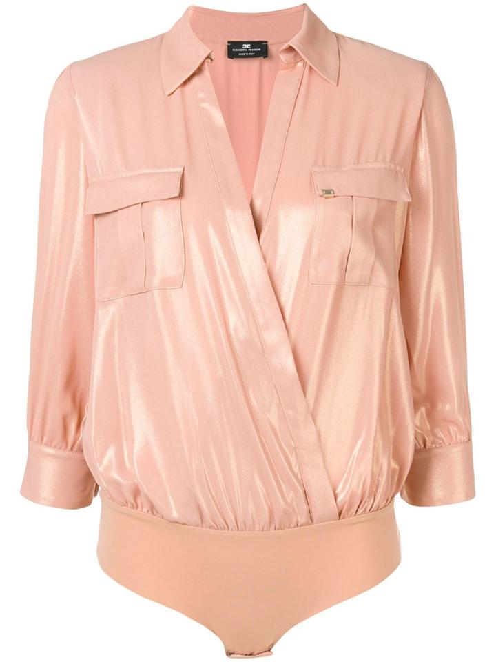 Elisabetta Franchi Wrapped Front Bodysuit - Pink