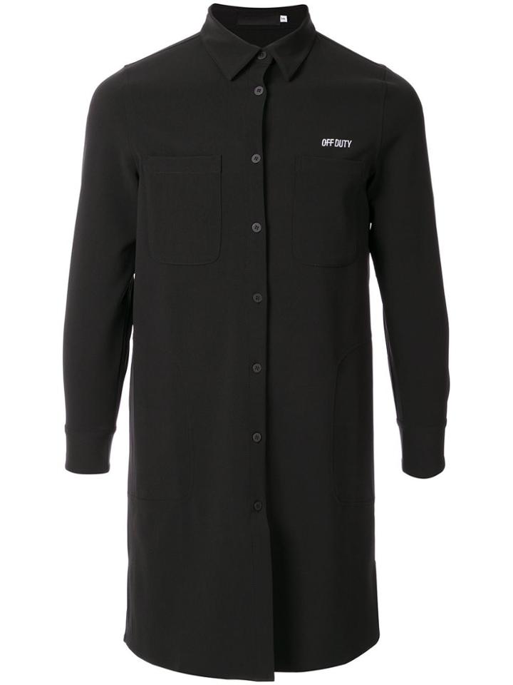 Off Duty Frag Shirt Dress - Black