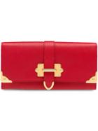 Prada Cahier Saffiano Leather Wallet Large - Red