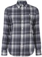 Polo Ralph Lauren Plaid Button Down Shirt, Women's, Size: Xs, Grey, Cotton