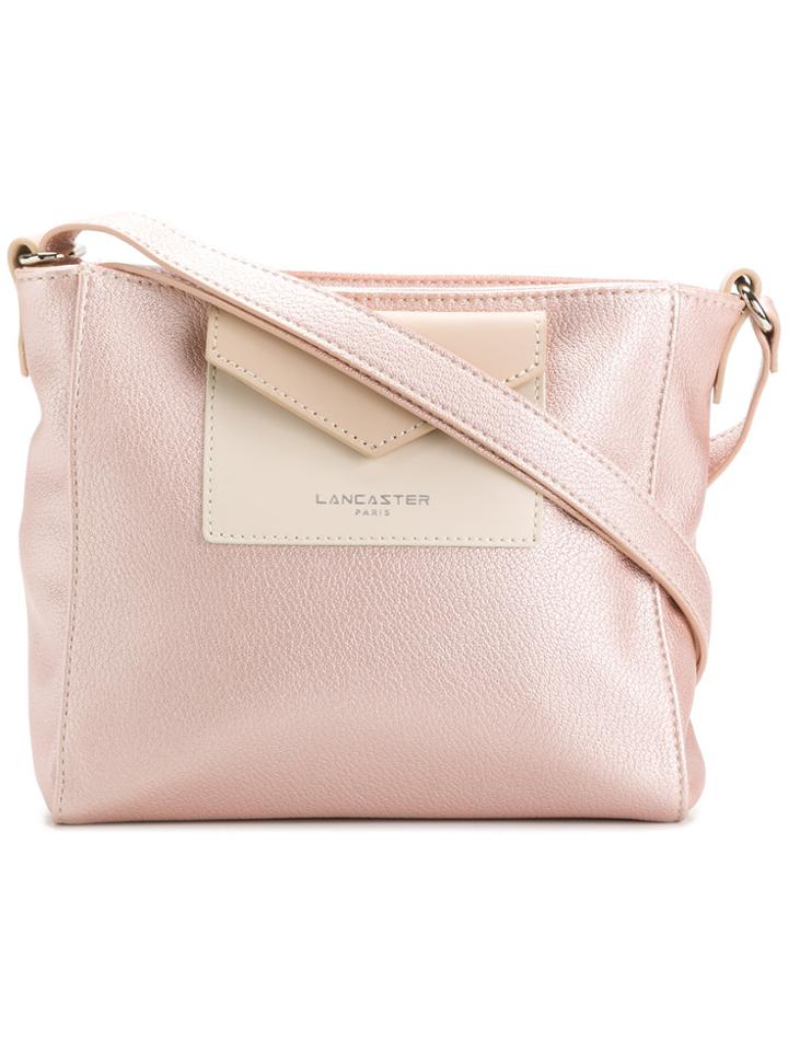 Lancaster Metallic Pocket Shoulder Bag - Pink & Purple