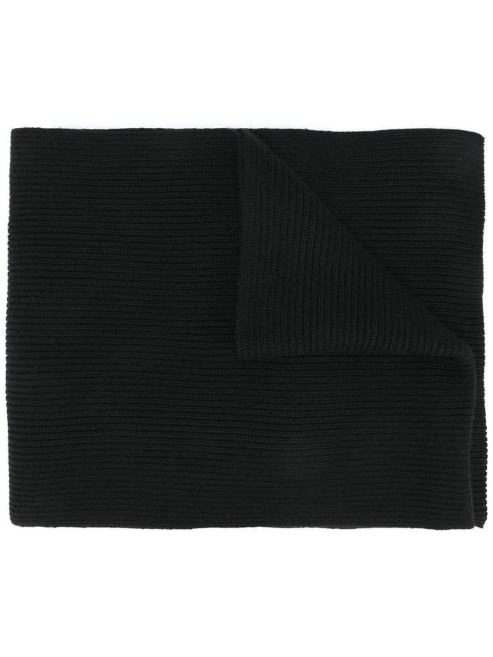 Polo Ralph Lauren Logo Embroidered Scarf, Men's, Black, Merino