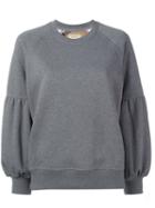 Burberry Crew Neck Sweatshirt, Women's, Size: Large, Grey, Cotton/polyester