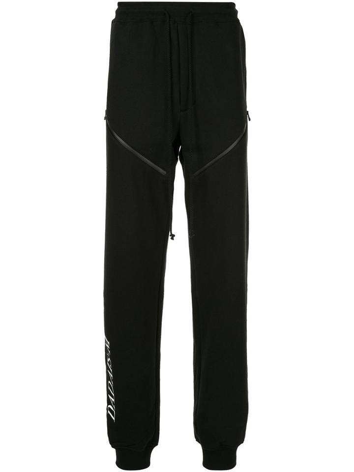 Christian Dada Zipped Track Trousers - Black