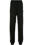 Christian Dada Zipped Track Trousers - Black