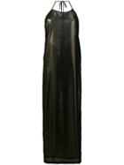 Sartorial Monk Long Spaghetti Strap Dress - Blue