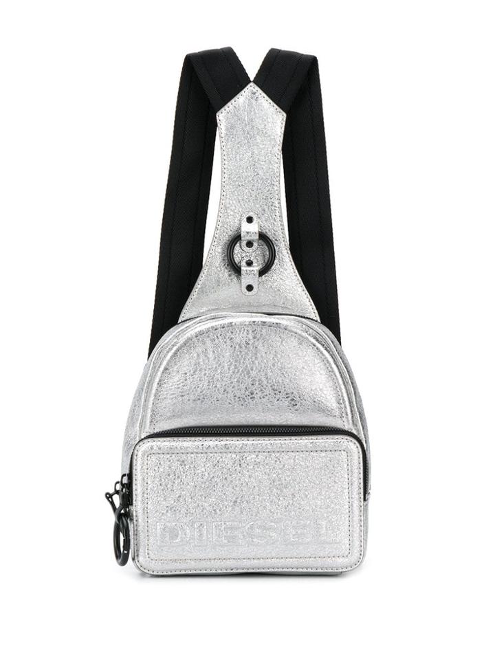 Diesel Metallic Mini Backpack - Silver