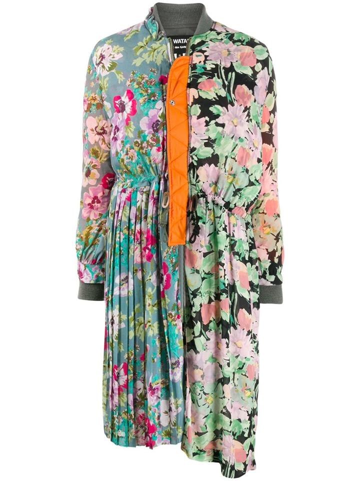 Junya Watanabe Floral Print Coat - Black