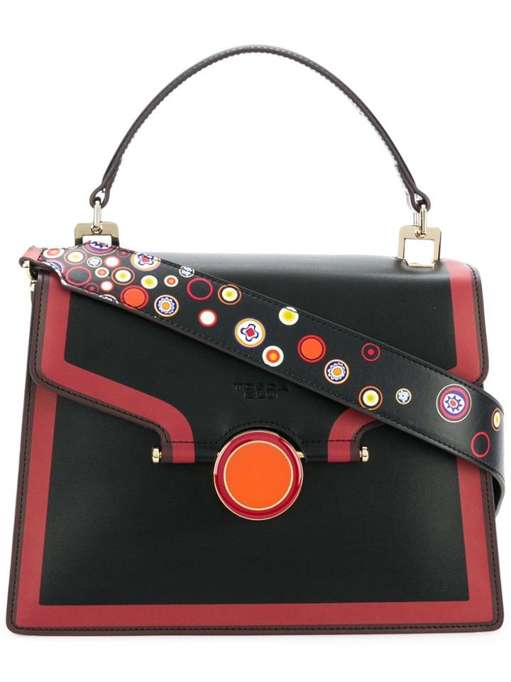 Tosca Blu Colour Block Tote - Black