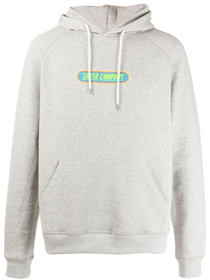 The Silted Company Logo Print Hoodie - Grey