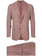 Tombolini Plaid Two-piece Suit - Red
