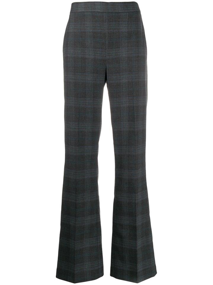 Essentiel Antwerp Plaid Wide-leg Trousers - Grey
