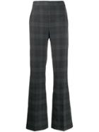 Essentiel Antwerp Plaid Wide-leg Trousers - Grey
