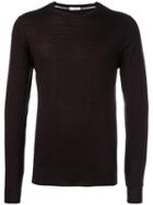 Paolo Pecora Crew Neck Jumper, Size: Small, Red, Wool