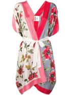 Semicouture Contrast Panel Floral Blouse - Neutrals