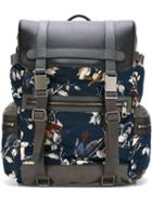 Dolce & Gabbana Bird Print Backpack, Blue, Nylon/leather