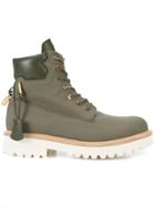 Buscemi Canvas Site Boots - Green
