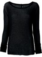 Rick Owens Lilies Longsleeved T-shirt, Women's, Size: 40, Black, Cotton/polyamide/viscose
