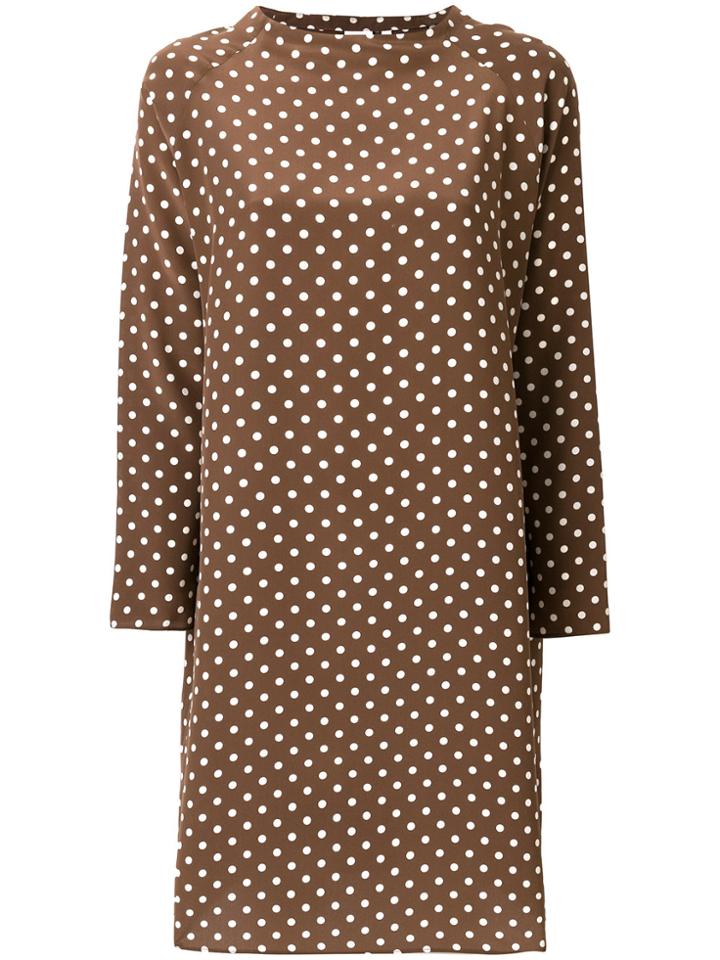 Aspesi Polka Dot Print Dress - Brown