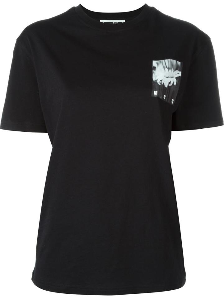 Mcq Alexander Mcqueen Daisy Patch T-shirt, Women's, Size: M, Black, Cotton