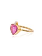 Jessie Western Love Heart Ring - Metallic